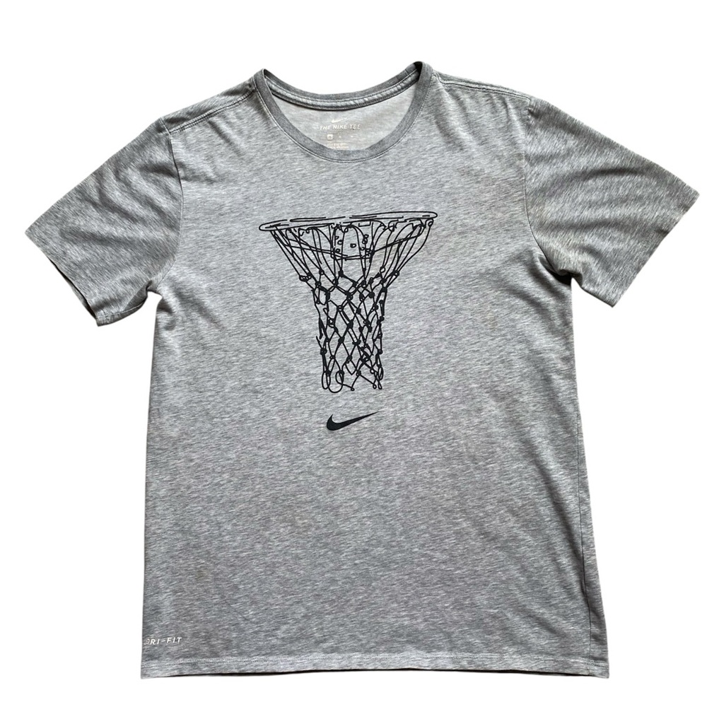 Men’s Nike Basketball Heather Gray Athletic Cut Tee